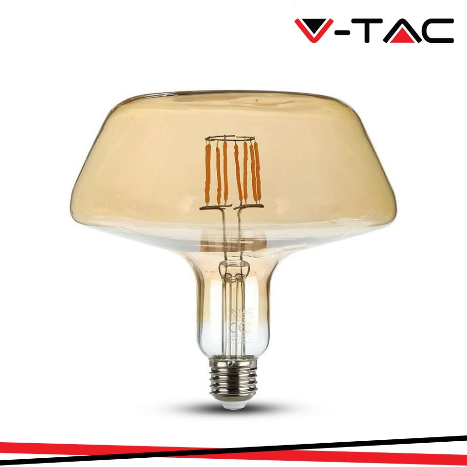 LED LAMPADINA 8W FILAMENTO E27 T180 AMBER COVER 1800K