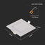 3W LED MINI PANNELLO MONTAGGIO AD INCASSO QUADRATO 3000K