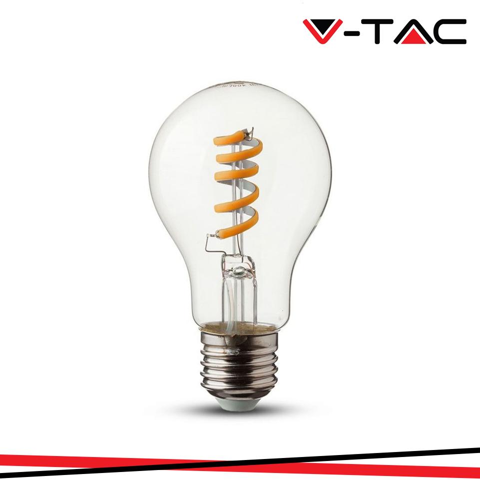 LED LAMPADINA 4W E27 FILAMENTO A60 CLEAR COVER 1800K 3000K