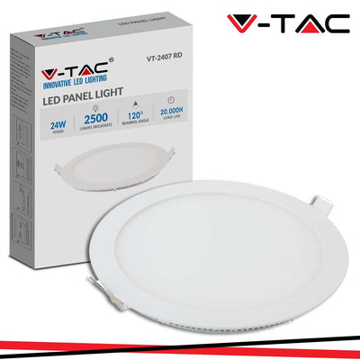 24W LED MINI PANNELLO MONTAGGIO AD INCASSO ROTONDO 3000K