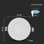 3W LED MINI PANNELLO MONTAGGIO AD INCASSO ROTONDO 3000K