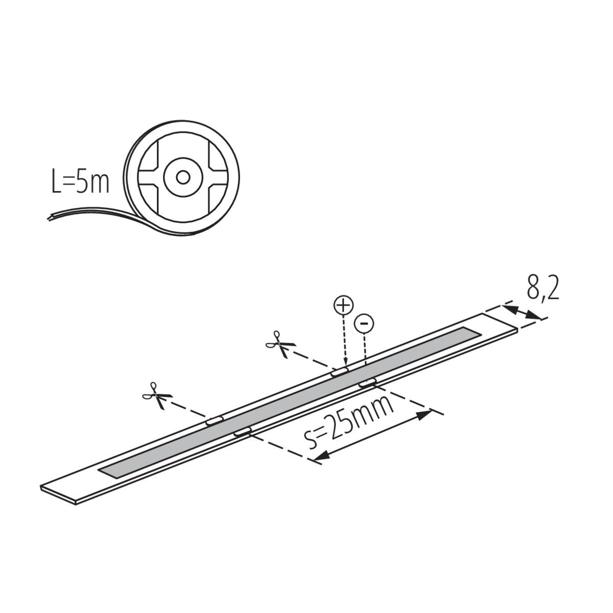 NASTRO LED LCOB 8W/M 12 IP65-WW - KANLUX