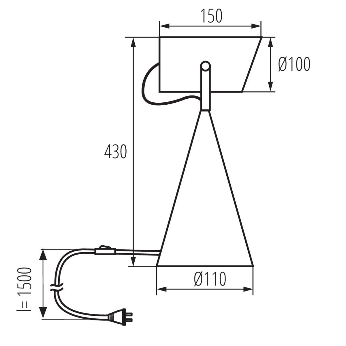 LAMPADA DA TAVOLO LARATA E27 W - KANLUX