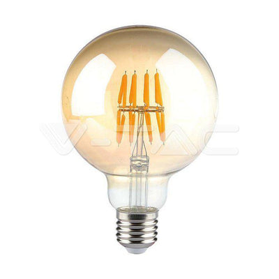 LED LAMPADINA 8W FILAMENTO   E27 G95 AMBER 2200K