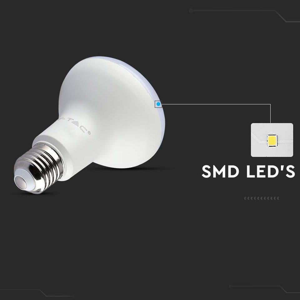 LED LAMPADINA SAMSUNG CHIP 8.5W E27 R63 PLASTICA 4000K