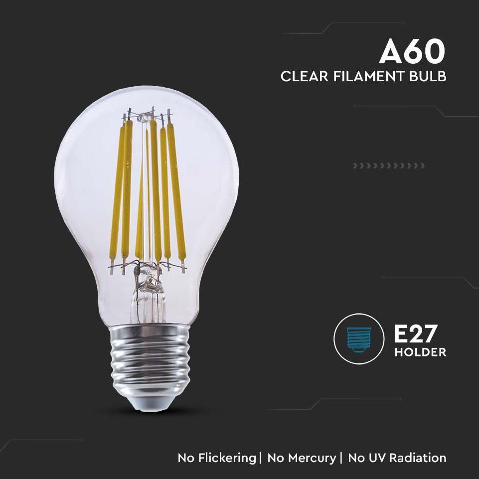 LED LAMPADINA 4W E27 FILAMENTO A60 CLEAR COVER 4000K