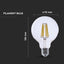 LED LAMPADINA 4W FILAMENTO E27 G95 CLEAR COVER 3000K