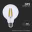 LED LAMPADINA 4W FILAMENTO E27 G95 CLEAR COVER 3000K