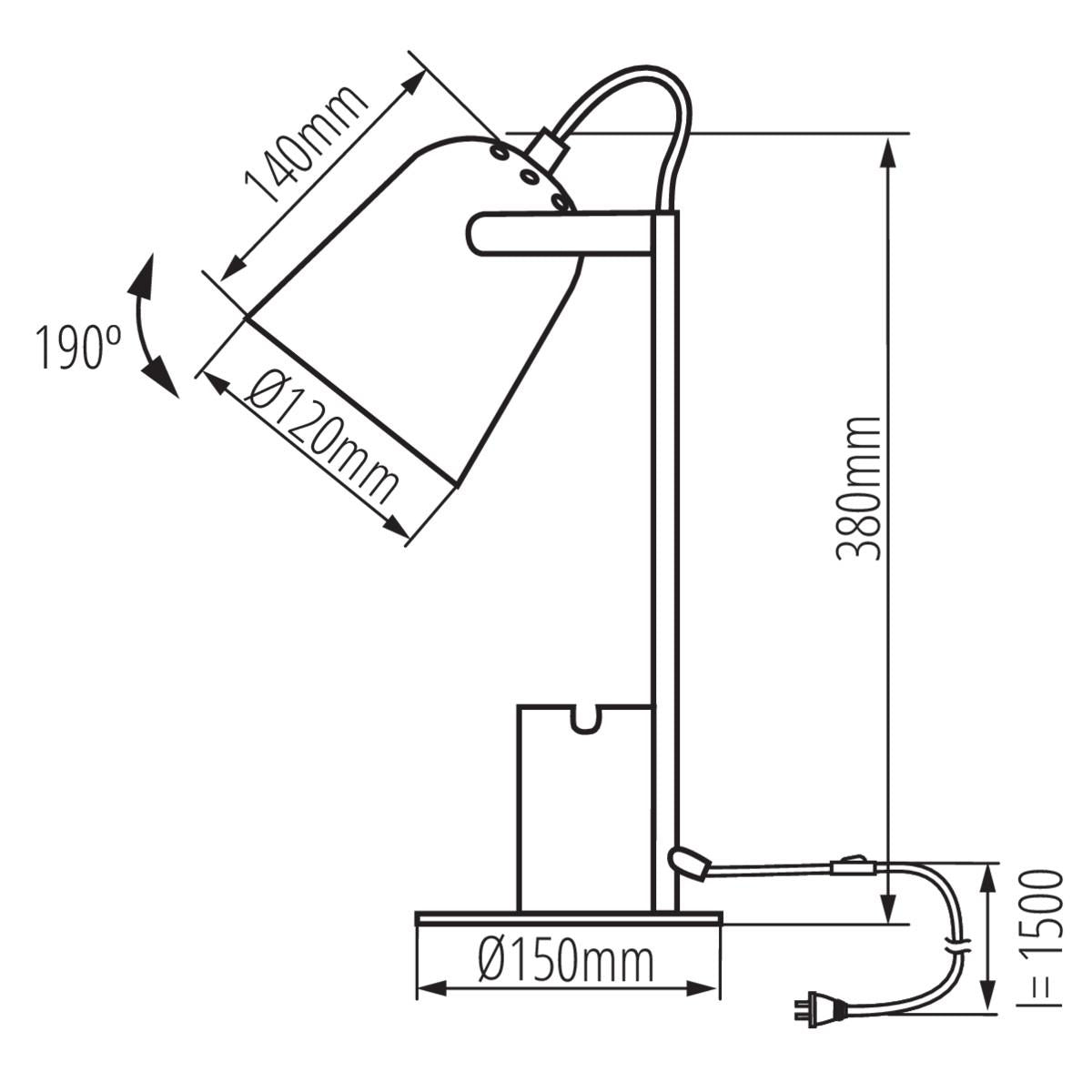 LAMPADA DA SCRIVANIA RAIBO E27 BL - KANLUX