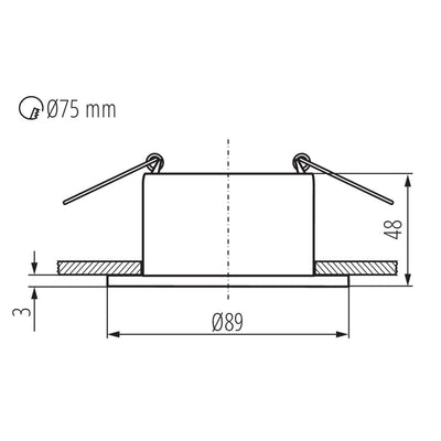 FARETTO INCASSO GLOZO DSO SR/B - KANLUX