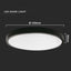 18W LED PLAFONIERA  ROTONDA COLORE NERO 3000K IP44