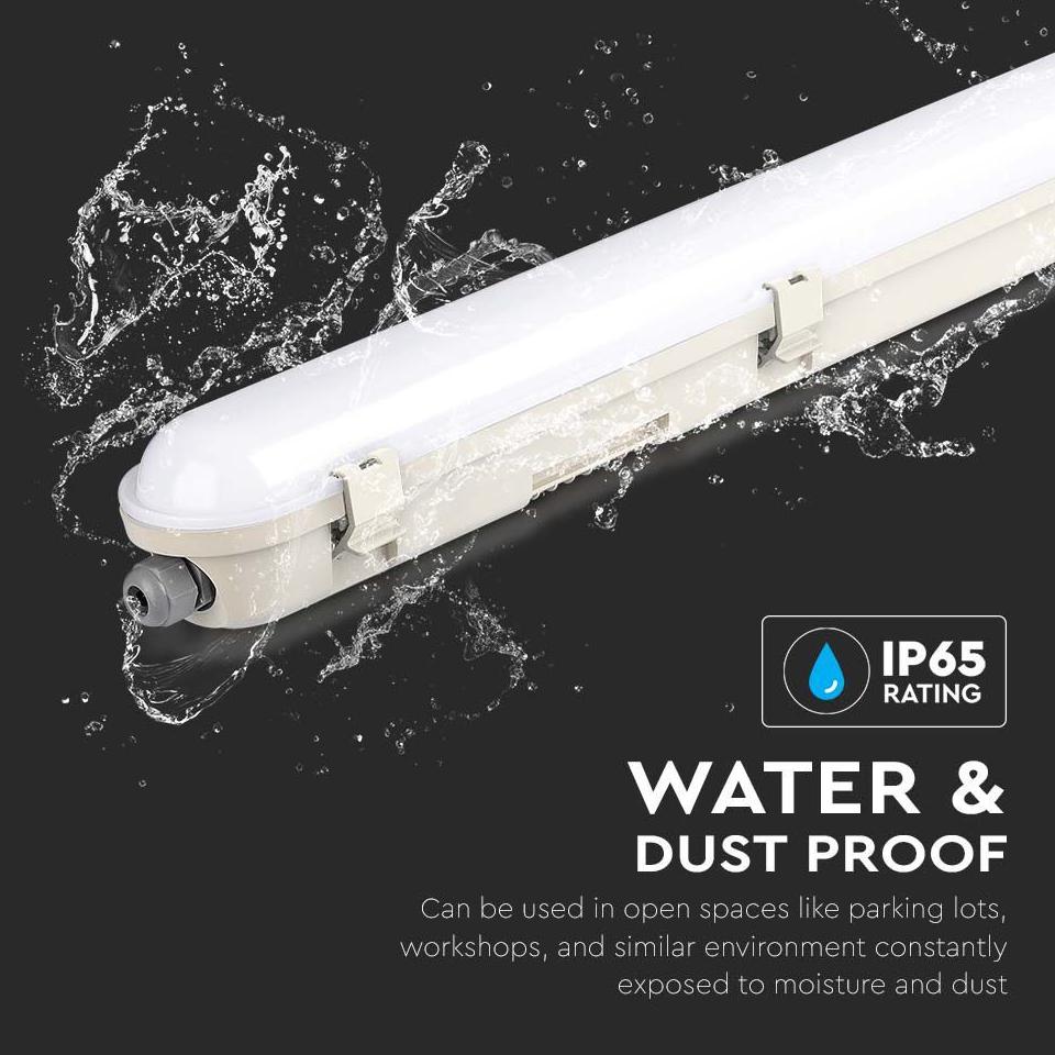 LED WATERPROOF FITTING SAMSUNG CHIP 120CM 60W   6500K 120 LM/W