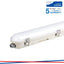 LED WATERPROOF FITTING M-SERIES 1500MM 48W 6500K MILKY COVER SS CLIP 120 LM/W