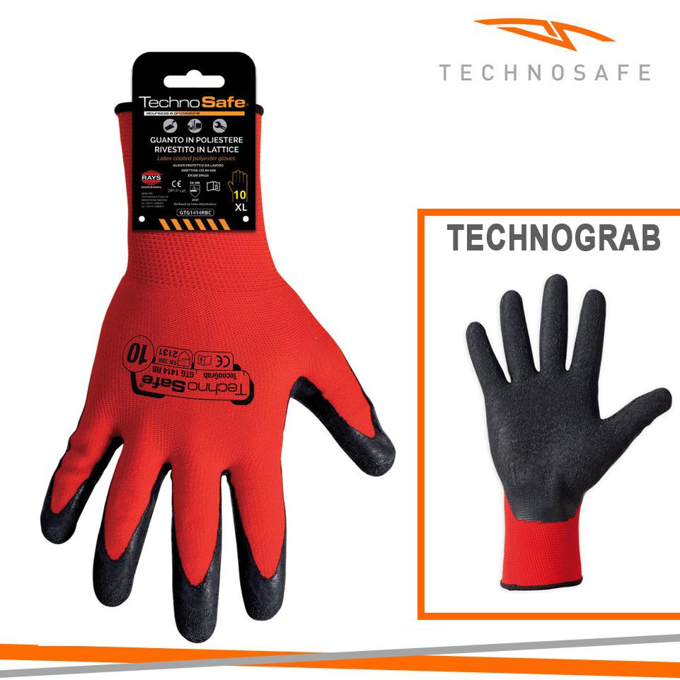 GUANTI SINTETICO MIS.10 LATTICE ROSSO/NERO FINITURA GRIP CAV