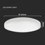 30W LED DOME LIGHT ROTONDO CORNICE BIANCA 3000K IP44