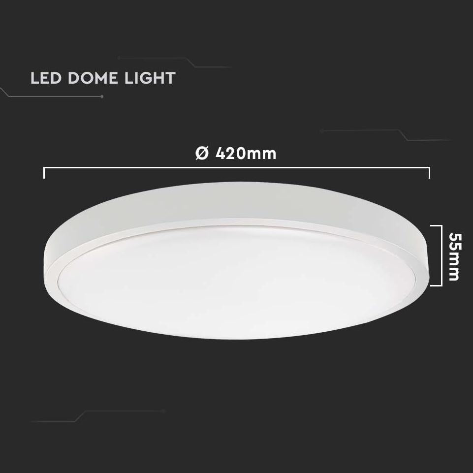 30W LED DOME LIGHT ROTONDO CORNICE BIANCA 3000K IP44