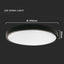 24W LED DOME LIGHT ROTONDO CORNICE NERA 3000K IP44