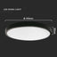 24W LED DOME LIGHT ROTONDO CORNICE NERA 3000K IP44