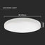 18W LED DOME LIGHT ROTONDO MICROWAVE SENSOR CORNICE BIANCA 3000K IP44