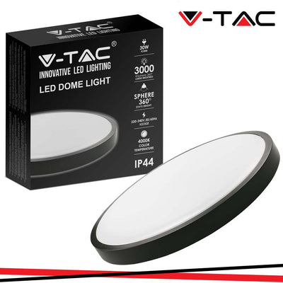 30W LED DOME LIGHT ROTONDO CORNICE NERA 3000K IP44