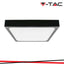 18W LED DOME LIGHT QUADRATO CORNICE NERA 3000K IP44