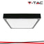 24W LED DOME LIGHT QUADRATO CORNICE NERA 6500K IP44