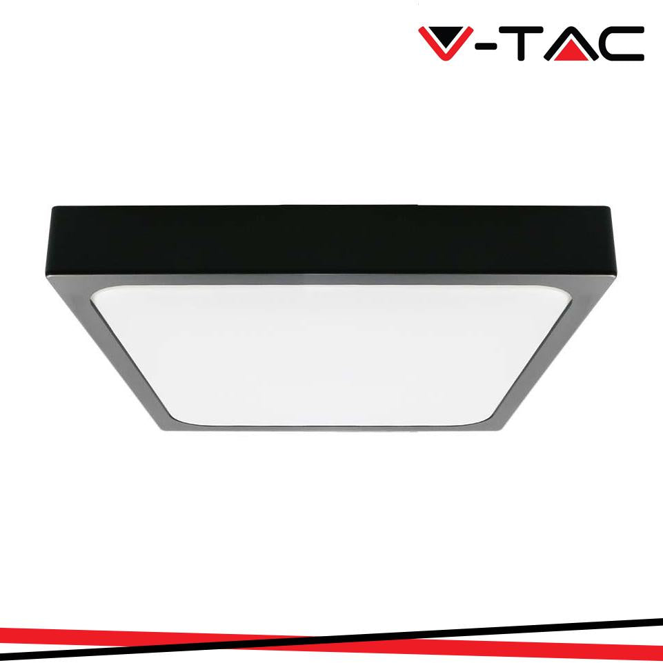 24W LED DOME LIGHT QUADRATO CORNICE NERA 6500K IP44
