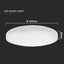 18W LED DOME LIGHT ROTONDO MICROWAVE SENSOR CORNICE BIANCA 6500K IP44