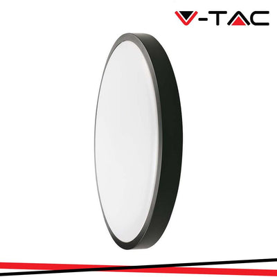 24W LED DOME LIGHT ROTONDO MICROWAVE SENSOR CORNICE NERA 4000K IP44