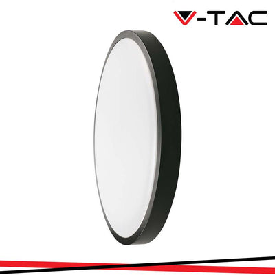 30W LED DOME LIGHT ROTONDO MICROWAVE SENSOR CORNICE NERA 4000K IP44