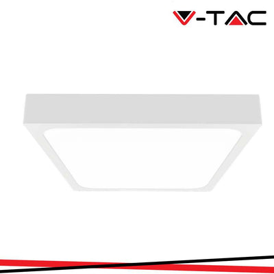 18W LED PLAFONIERA QUADRATA CORPO BIANCO 6500K IP44