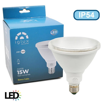 LAMPADA PAR38 E27 15W IP54 3000K