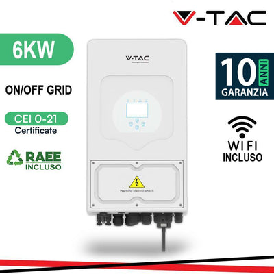 6KW ON/OFF GRID INVERTER SOLARE IBRIDO MONOFASE SUN 6K SG03LP1 5 ANNI DI GARANZIA