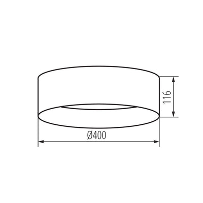 PLAFONIERA LED RIFA LED17,5W WW GR/G - KANLUX