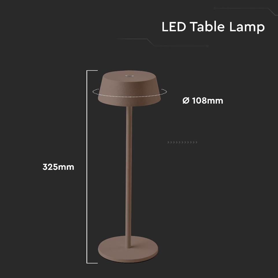 2W LED LAMPADA DA TAVOLO COLORE CORTEN  3000K IP54