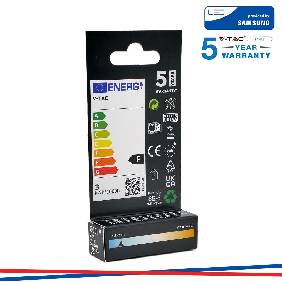 LED LAMPADINA SAMSUNG CHIP - G9 2.2W PLASTICA 3000K