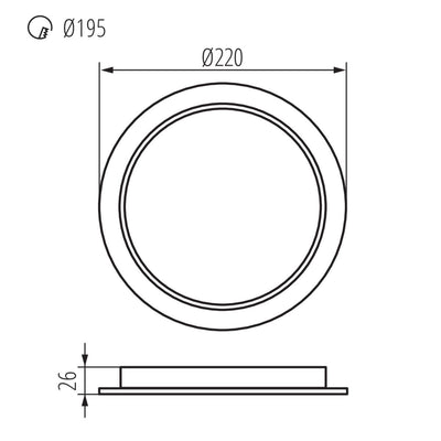 INCASSO TAVO LED DO 24W-NW - KANLUX