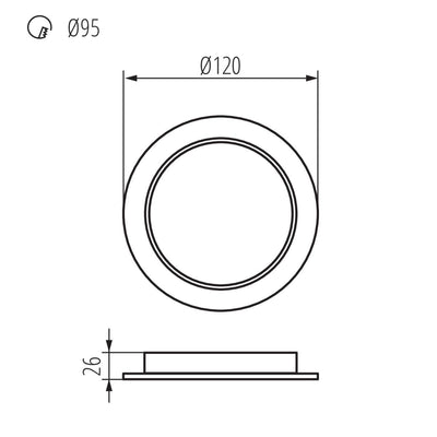 INCASSO TAVO LED DO 9W-NW - KANLUX