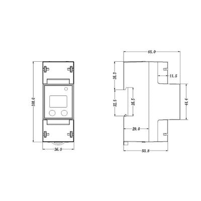SMART METER 1P 230V 5(63)A DIRECT RS485 MONOFASE