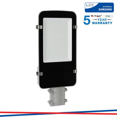 LED ARMATURA STRADALE SAMSUNG CHIP 50W CORPO GRIGIO 4000K 5 ANNI DI GARANZIA