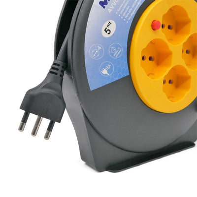 AVVOLGICAVO 4 PRESE UNIV. 5MT  SPINA 16A CAVO 3X1.5MM 5M