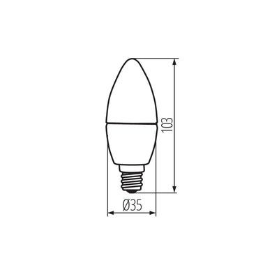 LAMPADINA LED C35 N 6,5W E14-WW - KANLUX