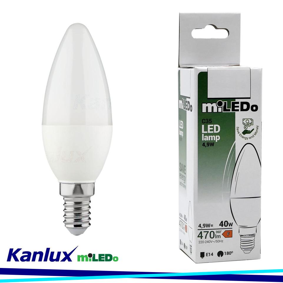 LAMPADINA LED C35 N 4,9W E14-NW - KANLUX