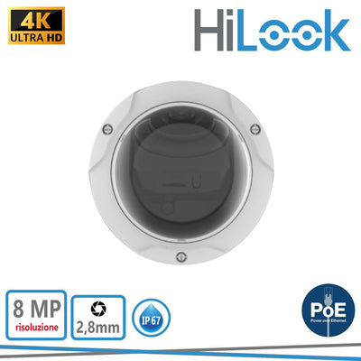 DOME IP 8MP 2,8MM IP67 POE