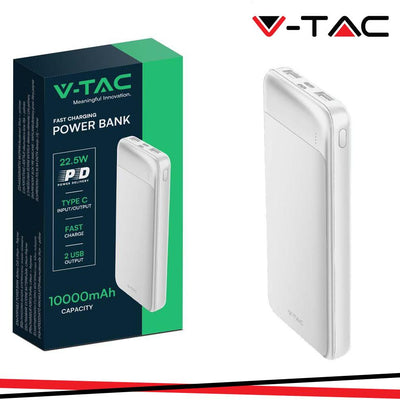 10000MAH FAST CHARGER POWER BANK-WHITE