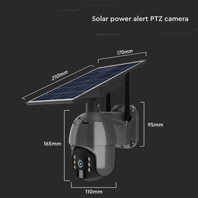 WIFI HD SMART SOLAR ENERGY PTZ CAMERA WITH SENSO-BLACK BODY