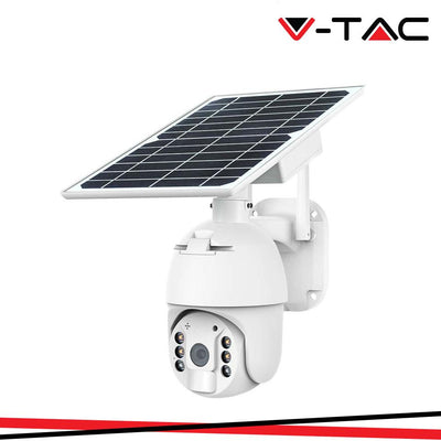 WIFI HD SMART SOLAR ENERGY PTZ CAMERA WITH SENSO-WHITE BODY