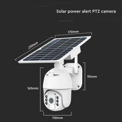 WIFI HD SMART SOLAR ENERGY PTZ CAMERA WITH SENSO-WHITE BODY