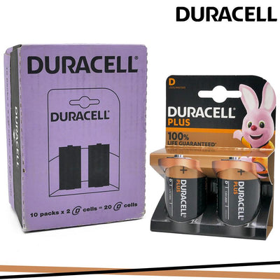 BATTERIE DURACELL PLUS D 1,5V  TORCIA 2PZ