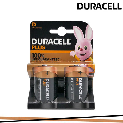 BATTERIE DURACELL PLUS D 1,5V  TORCIA 2PZ